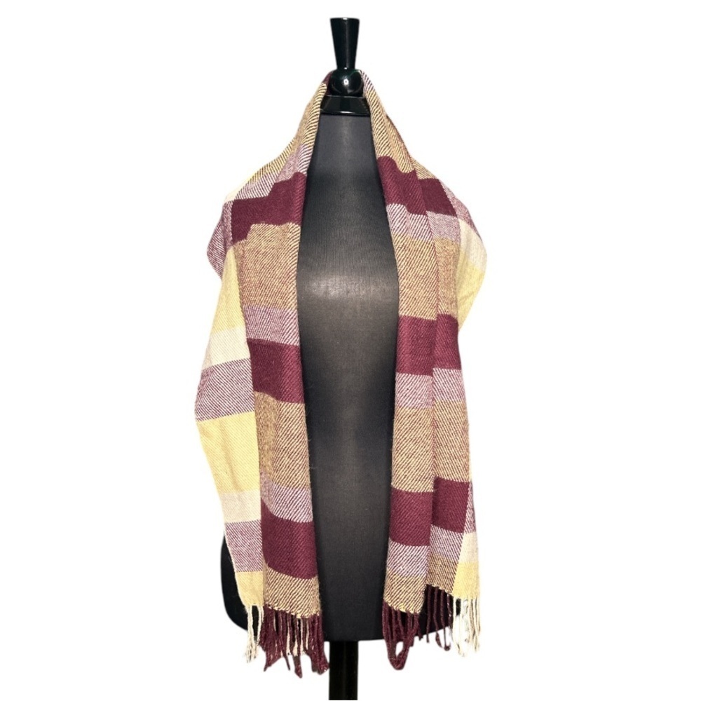 Plaid Multi Colored Scarf